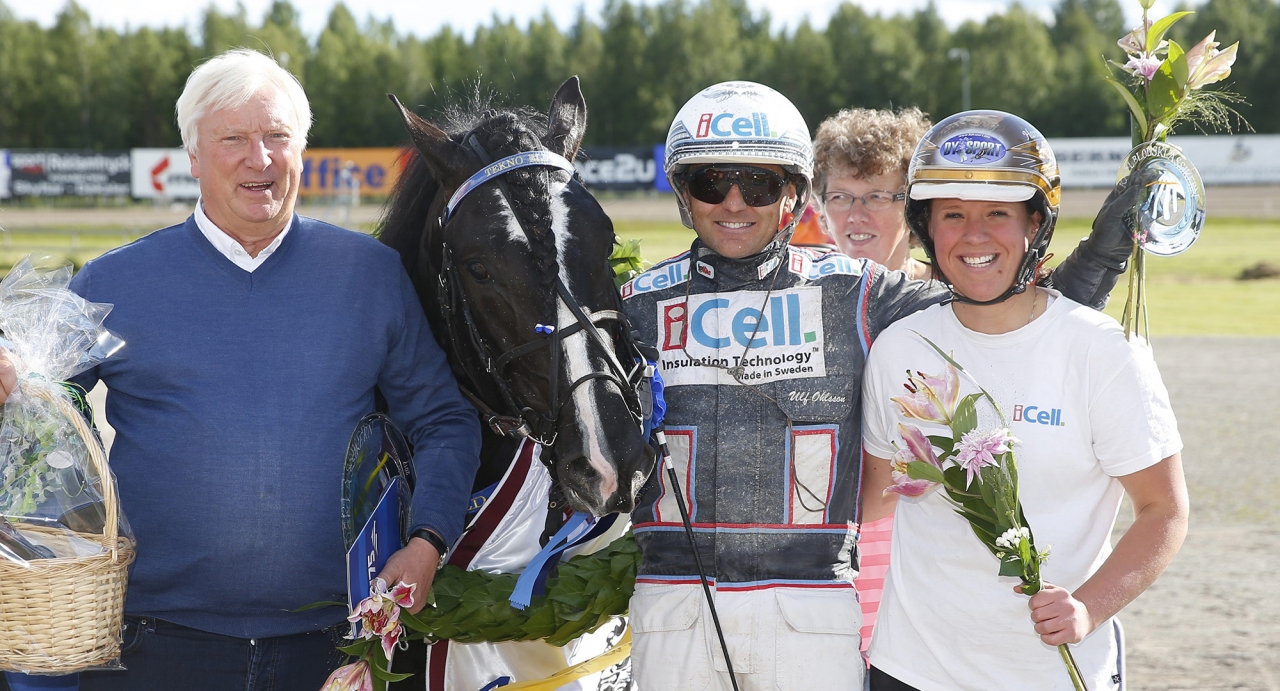 Kriterievinnaren Tekno Eld, som tränas av Jan-Olov Persson, är skadad och missar nästa helgs storlopp på norska Biri, rapporterar ägaren och uppfödaren Lennart Bäwerholm. Foto Micke Gustafsson/ALN