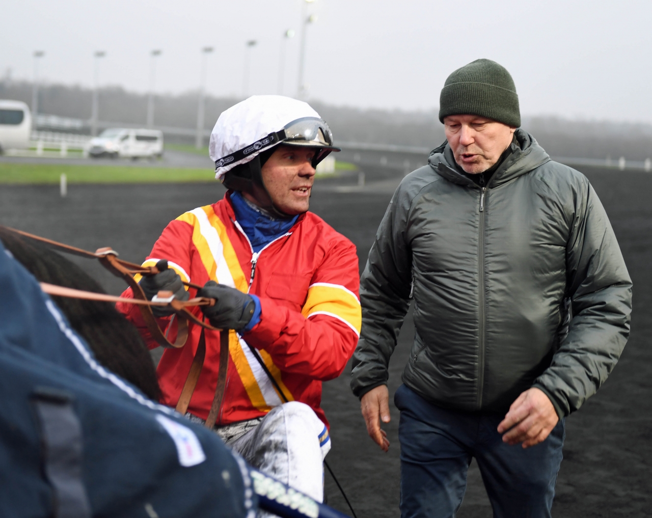 Björn Goop och Timo Nurmos var nöjda med vad Readly Express gjorde i prix de Bourgogne. Foto: Gerard Forni