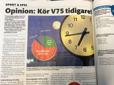 Svaren på frågorna om lördagarna finns redan