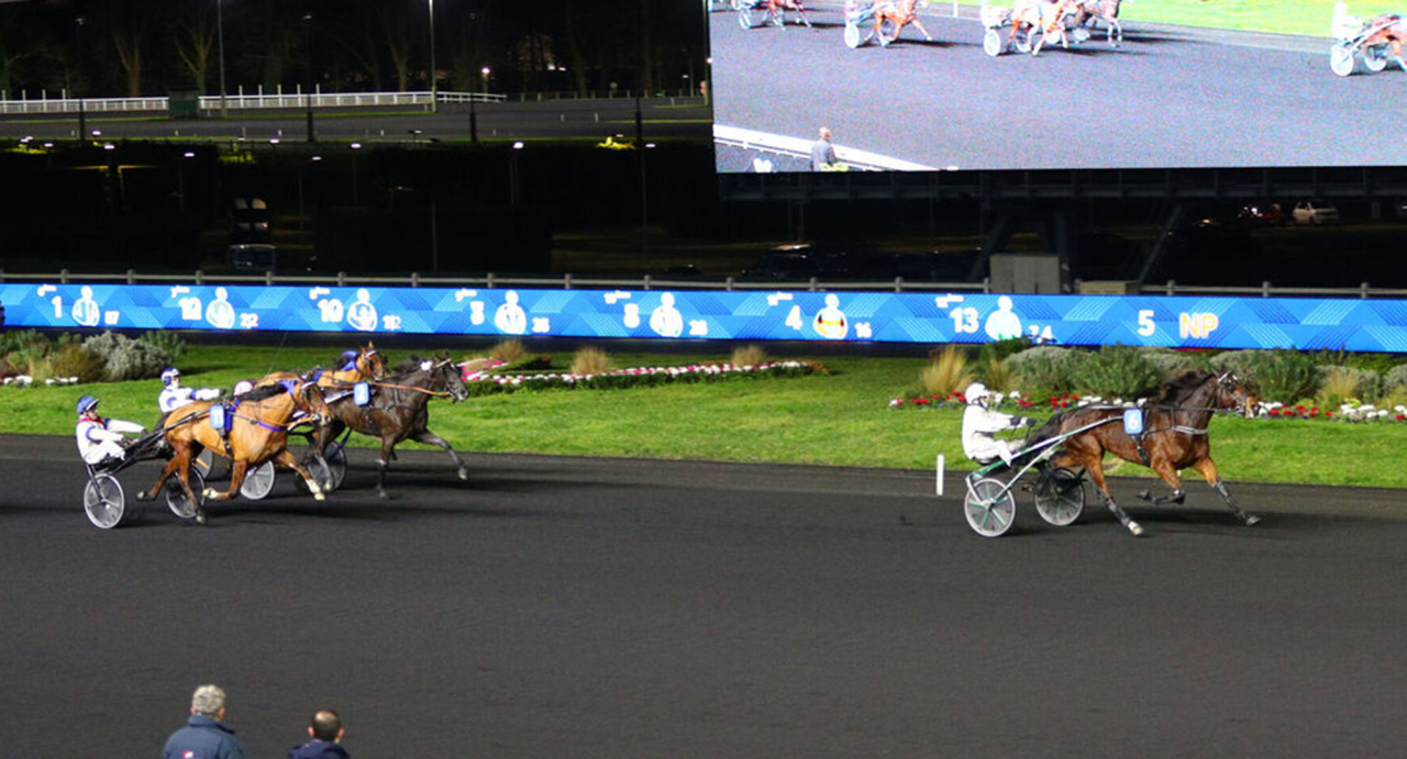 Jörgen Westholm-tränade Cameron imponerade stort när han ikväll vann i sin debut på Vincennes. Foto Scoopdyga