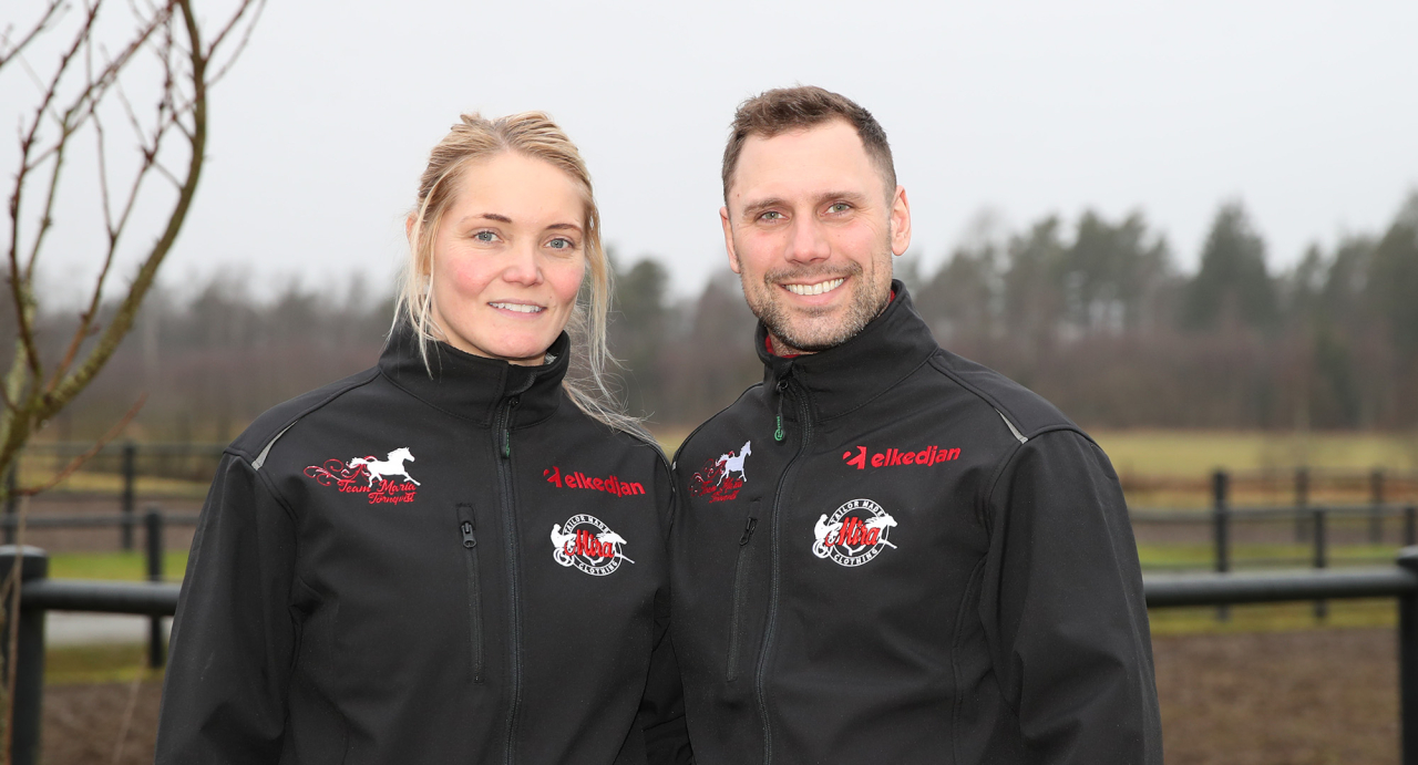 Maria Törnqvist och Dwight Pieters. Foto Mathias Hedlund/Sulkysport