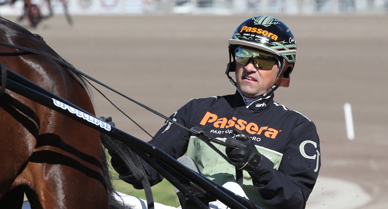 Carl Johan Jepson. Foto Mathias Hedlund/Sulkysport
