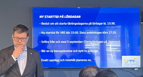Starttiden ändras för V85