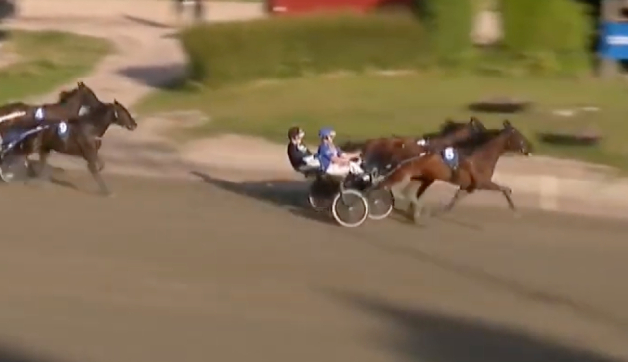 Vince Wynn och Andreas Lövdal vid segern igår.
Skärmbild ATG-live